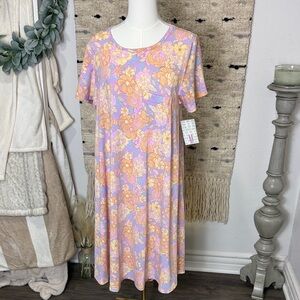 NWT LuLaRoe Carly Dress in Purple and pink  Floral size M
